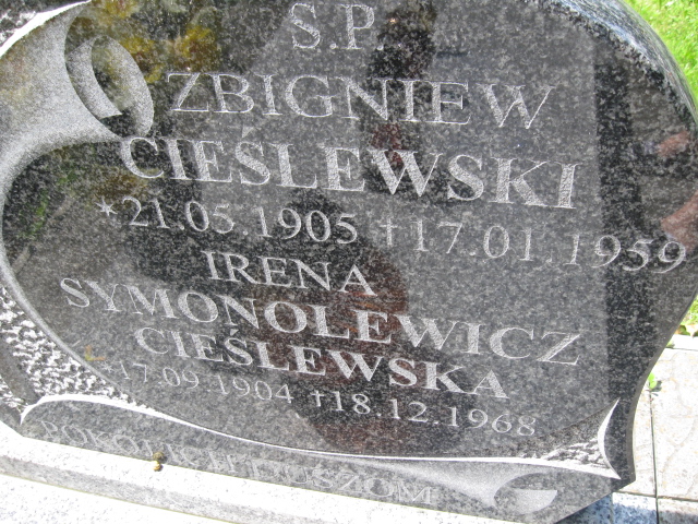 Irena Symonolewicz Cieślew 1904 Kłodzko - Grobonet - Wyszukiwarka osób pochowanych