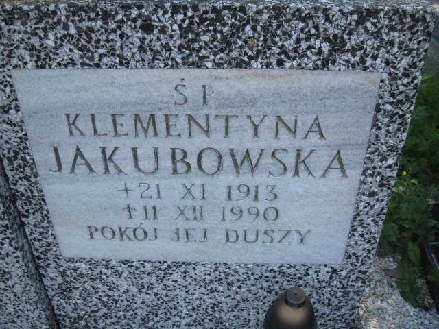 Klementyna Jakubowska 1913 Kłodzko - Grobonet - Wyszukiwarka osób pochowanych