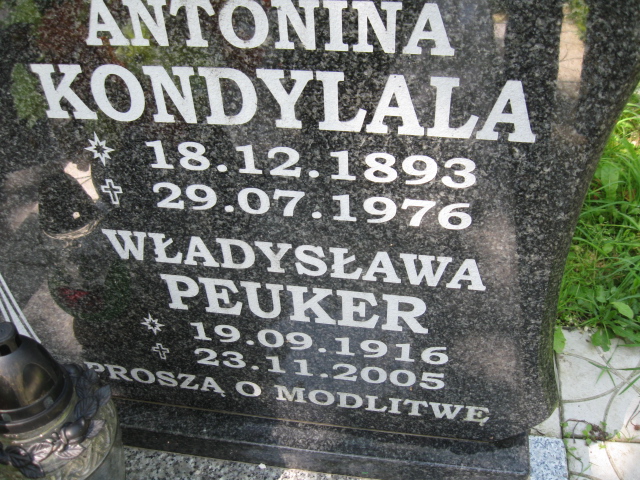 Władysława Peuker 1916 Kłodzko - Grobonet - Wyszukiwarka osób pochowanych