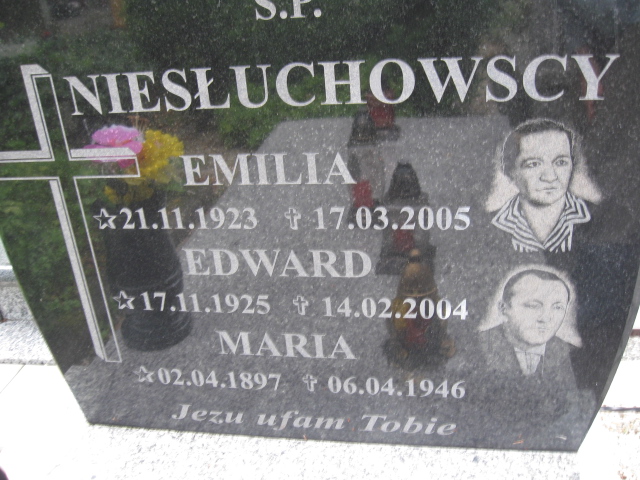 Emilia Niesłuchowska 1923 Kłodzko - Grobonet - Wyszukiwarka osób pochowanych