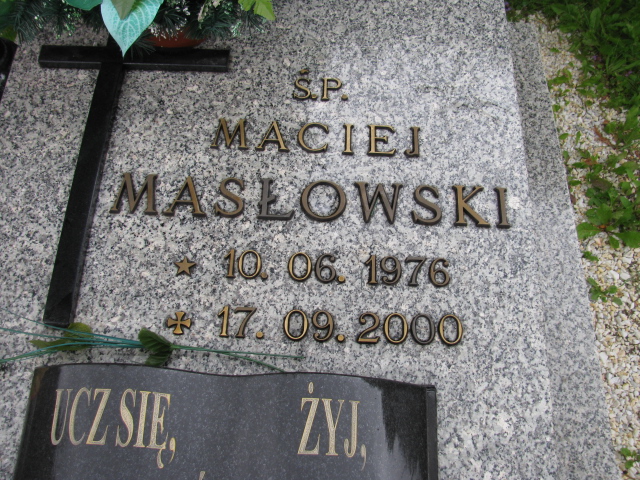 Maciej Masłowski 1976 Kłodzko - Grobonet - Wyszukiwarka osób pochowanych