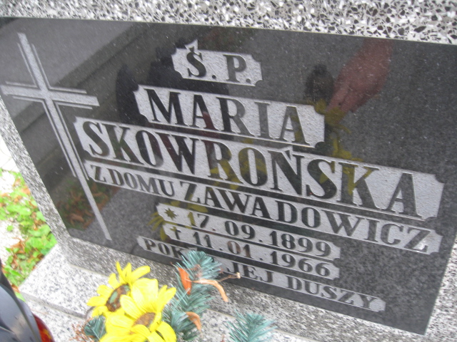 Maria Skowrońska 1899 Kłodzko - Grobonet - Wyszukiwarka osób pochowanych