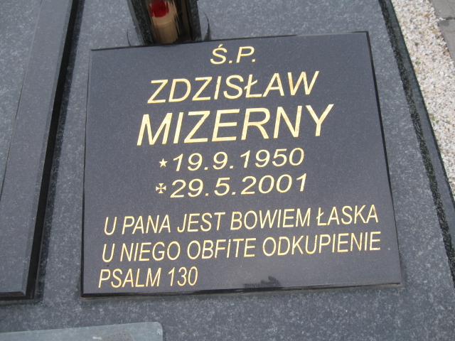 Zdzisław Mizerny 1950 Kłodzko - Grobonet - Wyszukiwarka osób pochowanych