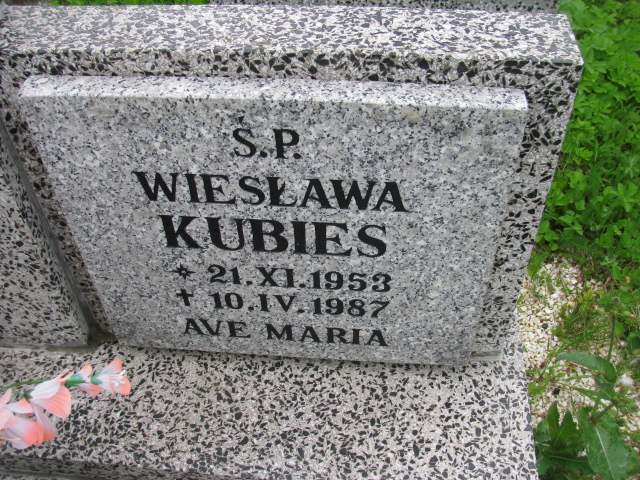 Wiesława Kubies 1953 Kłodzko - Grobonet - Wyszukiwarka osób pochowanych