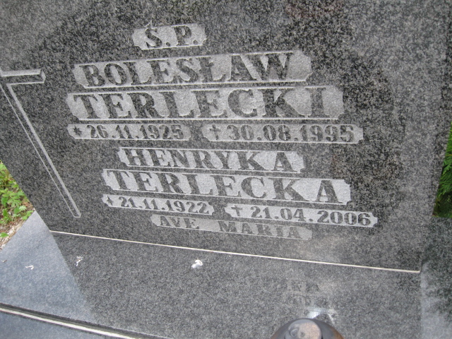 Henryka Terlecka 1922 Kłodzko - Grobonet - Wyszukiwarka osób pochowanych