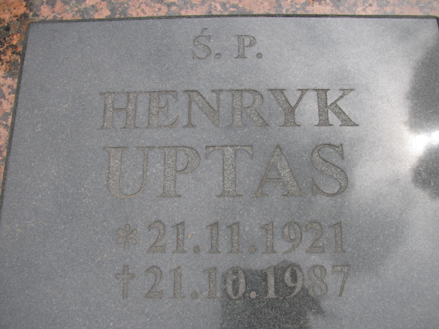 Henryk Uptas 1921 Kłodzko - Grobonet - Wyszukiwarka osób pochowanych